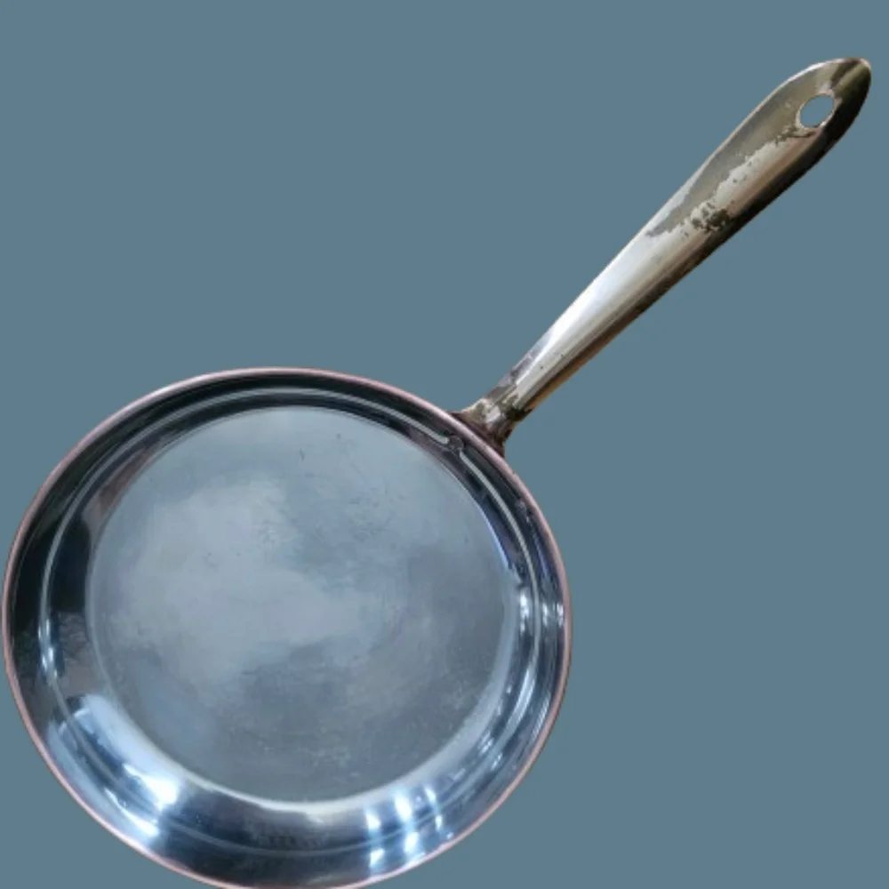 *Sotal Copper, Brass Fry Pans Vintage Set of 3 Tin-lined With Other